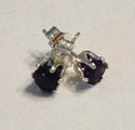 4mm Faceted Sapphire on Sterling Studs