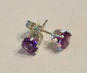 5mm Faceted Amethyst on Sterling Studs