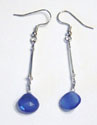 Blue Chalcedony on Sterling Wires