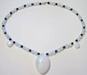 Opalite(Sea Opal) with Glass Beads