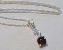 Garnet Cab in Sterling Setting and Chain
