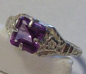 Sterling with Medium Amethyst, size 7