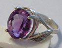 Sterling with Amethyst, size 6 1/2