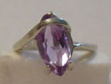 Sterling with Amethyst, size 5 3/4