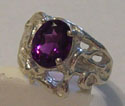 Sterling with Deep Amethyst, size 5 3/4