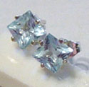 Faceted Topaz on Sterling Studs