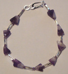 Amethyst with bugle beads
