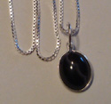 Natural Onyx Drop on SS chain