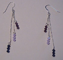 Purple Swarovskis on SS chain and hooks